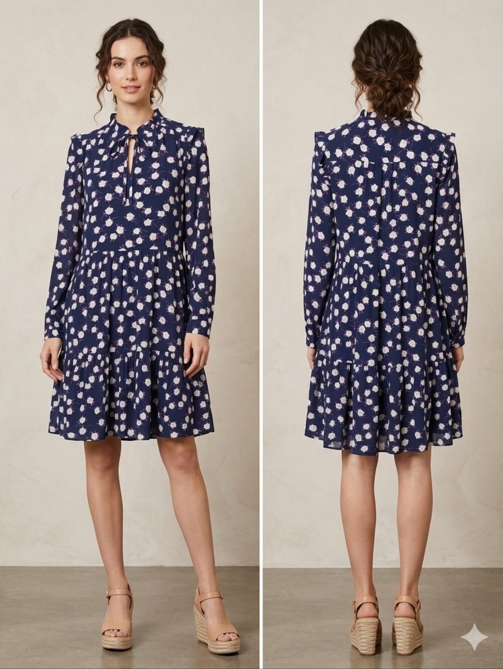 J.CREW RE- IMAGINE NWOT FLORAL‎ DROP WAIST SKATER DRESS SIZE XSMALL